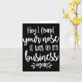 あなたのプライバシーに鼻を突っ込んでるね、皮肉な名言 ファン カード (黄色い花)