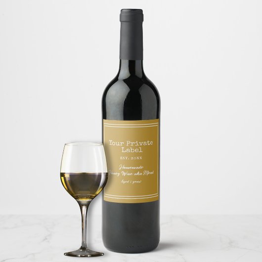 あなたのプライベートラベル自家製ミードハニーワイン ワインラベル