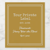 あなたのプライベートラベル自家製ミードハニーワイン ワインラベル (シングルラベル)