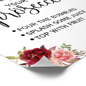 あなたのプロセッコとマルサラを花で飾って、シャワーのサインをグレードアップさせて ポスター (角)