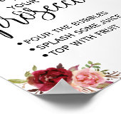 あなたのプロセッコをマスーラ風の花のシャワーサインで豪華に飾ろう ポスター (角)