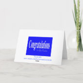 あなたのプロモーションカードのお祝い カード (裏面)