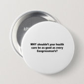 あなたのヘルスケアが詐欺あるなぜべきではないか 缶バッジ (正面&裏面)