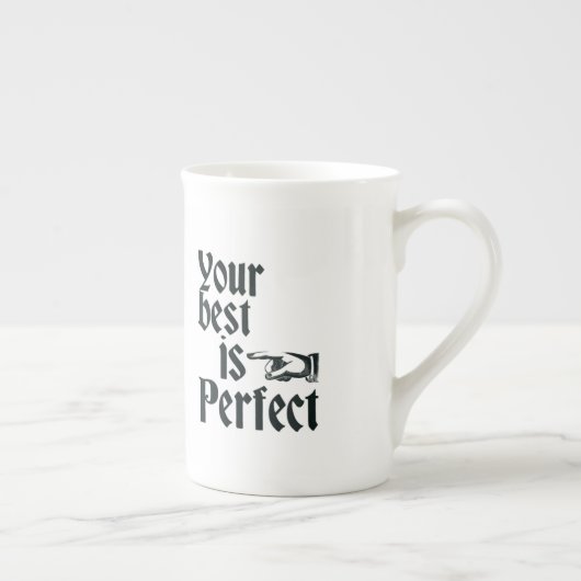 あなたのベストは完全な骨のチャインのハートのマグです ボーンチャイナマグカップ (右)