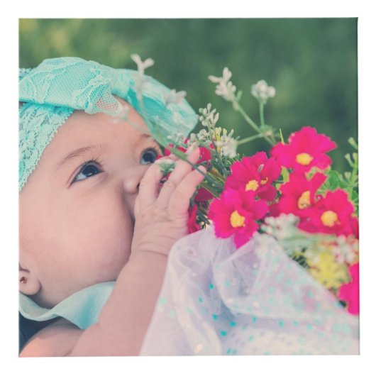 あなたのベビーの写真のこの写真の立方体を個人化して下さい フォトキューブ (右)