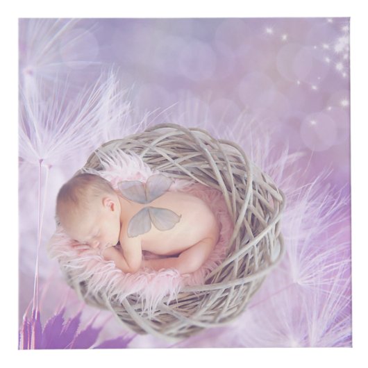 あなたのベビーの写真のこの写真の立方体を個人化して下さい フォトキューブ (正面)