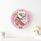 あなたのベビーの写真の時計 ラージ壁時計 (ホーム)