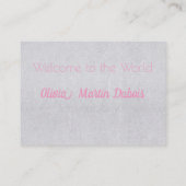 あなたのベビーの写真及び名前 名刺 (裏面)