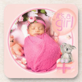 あなたのベビーの写真"それは女の子"セット6コースター コースター (正面)