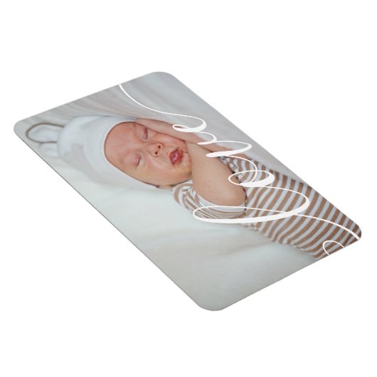 あなたのベビーフォトスクリプトの愛の発表 マグネット (右側)