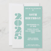 あなたのベビー生まれ写真1965 60th birthday招待状 招待状 (裏面)