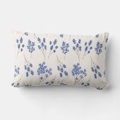 あなたのベビー足プリントブルーピローケース ランバークッション (裏面)