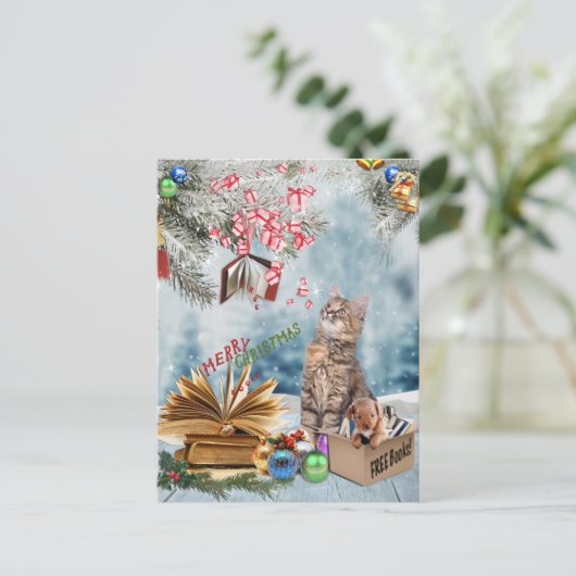あなたのペットからのクリスマスメッセージ シーズンポストカード (スタンド正面)