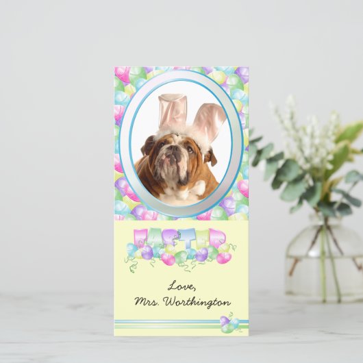 あなたのペットのためのイースターフォトカード！ シーズンカード (スタンド正面)