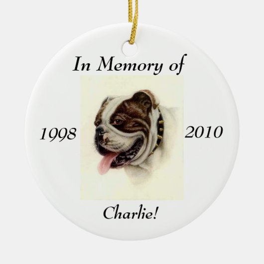 あなたのペットのための記憶オーナメント セラミックオーナメント (正面)