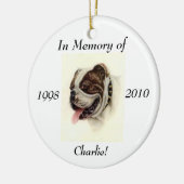 あなたのペットのための記憶オーナメント セラミックオーナメント (左)