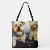 あなたのペットのイメージのパーソナライズな写真をここに挿入して下さい トートバッグ (裏面)