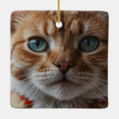 あなたのペットの写真で作る楽しいクリスマス セラミックオーナメント (裏面)