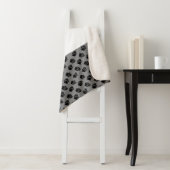 あなたのペットの写真と黒い手の上のグレーとカスタム文字 シェルパブランケット (インサイチュ)