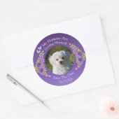 あなたのペットの写真を保存, 日程を確定, 紫色の藤の花 ラウンドシール (封筒)