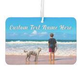 あなたのペットの写真エアフレッシュとカスタム文字 カーエアーフレッシュナー (裏面)