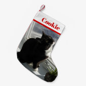 あなたのペットの写真クリスマスストッキングの名前 スモールクリスマスストッキング (正面 (吊り時))