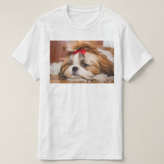 あなたのペットの子犬の写真ギフト犬の恋人 Tシャツ (デザイン正面)