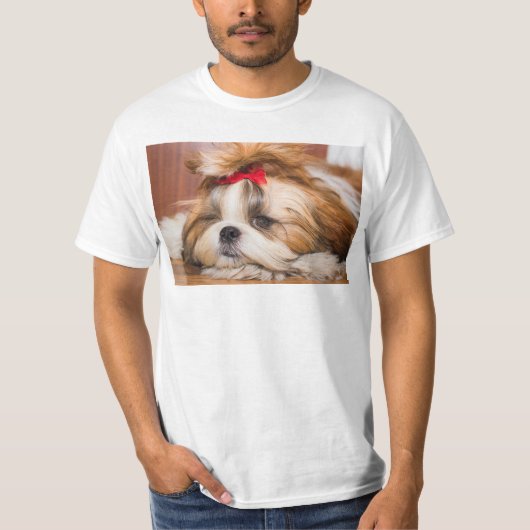 あなたのペットの子犬の写真ギフト犬の恋人 Tシャツ (正面)