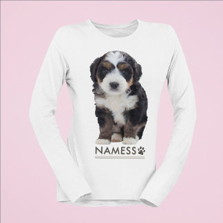 あなたのペットの犬の名前の写真入りカスタムグッズ Tシャツ