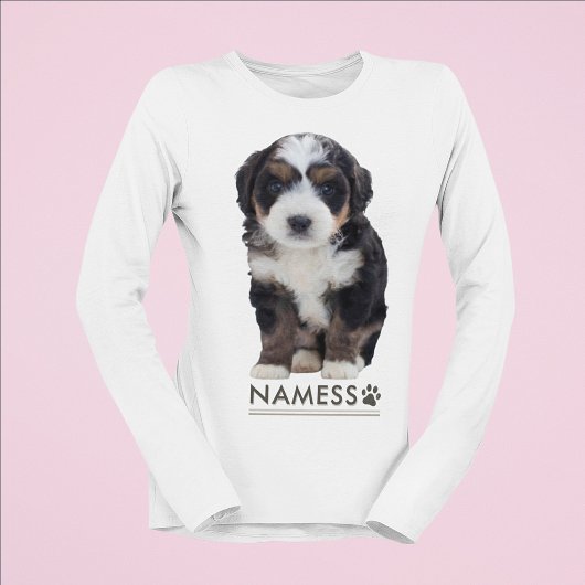あなたのペットの犬の名前の写真入りカスタムグッズ Tシャツ