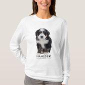 あなたのペットの犬の名前の写真入りカスタムグッズ Tシャツ (正面)