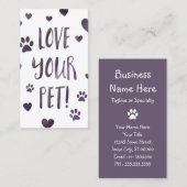 あなたのペットを愛して下さい 名刺 (正面/裏面)