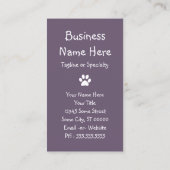 あなたのペットを愛して下さい 名刺 (裏面)