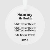 あなたのペットオーナメント オーナメント (裏面)