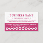 あなたのペットパンチカードの《写真》ぼけ味を愛して下さい ロイヤリティカード (裏面)