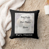あなたのペット写真および名前のための装飾用クッションの場所 クッション (ブランケット)