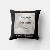 あなたのペット写真および名前のための装飾用クッションの場所 クッション (裏面)