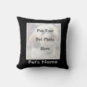 あなたのペット写真および名前のための装飾用クッションの場所 クッション (正面)