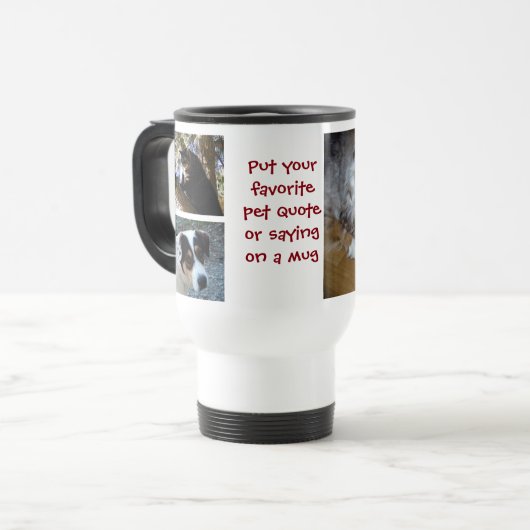 あなたのペット写真を15のoz旅行か通勤者のマグ加えて下さい トラベルマグ (正面左)