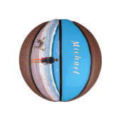 あなたのペット写真バスケットボールギフト名前をカスタムする ミニバスケットボール (縦)