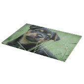 あなたのペット写真パーソナライズされたガラスの切断板 カッティングボード (角)