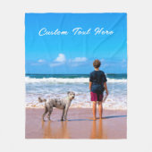 あなたのペット写真フリースブランケットとカスタム文字 フリースブランケット (正面)