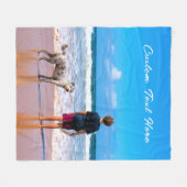 あなたのペット写真フリースブランケットとカスタム文字 フリースブランケット (正面(横))