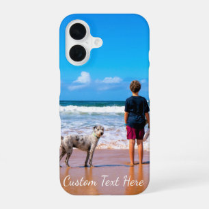あなたのペット写真iPhoneケースとカスタム文字 iPhone 16ケース