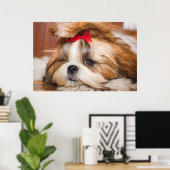 あなたのペット犬の子犬のカスタム写真 ポスター (ホームオフィス)