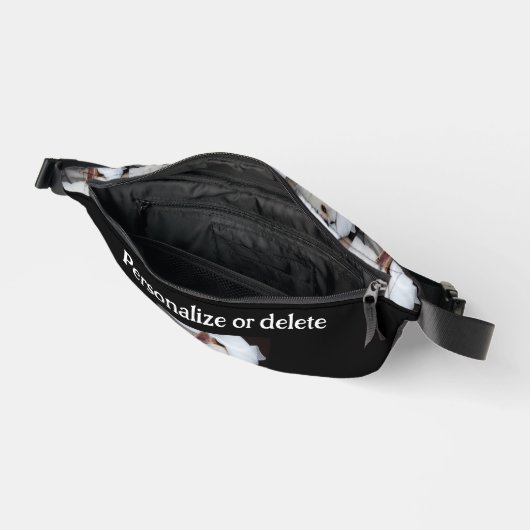 あなたのペット犬の子犬カスタムの写真チワワと文字 ファニーパック (見開き)