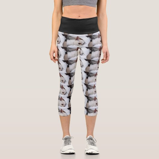 あなたのペット犬の子犬カスタムの写真chihuaパターン カプリレギンス (正面)