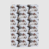 あなたのペット犬の子犬カスタムの写真chihuaパターン ゴルフタオル (正面)