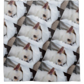 あなたのペット犬の子犬カスタムの写真chihuaパターン シャワーカーテン (正面)