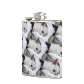 あなたのペット犬の子犬カスタムの写真chihuaパターン フラスク (左)